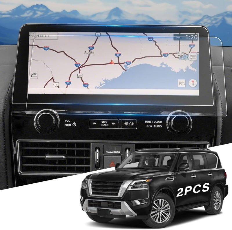 WEIPIN For 2PCS 2021 2022 2023 2024 Nissan Armada 12.3 Inch Touchscreen High Clarity Screen Protector - Armada (S/SV/SL/Midnight Edition/Platinum) Accessories - Image 1